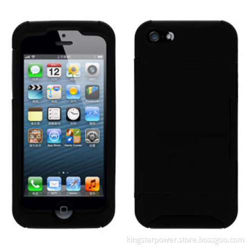 Hybrid mobile phone case for iPhone 6, with ID, cash and credit card slots